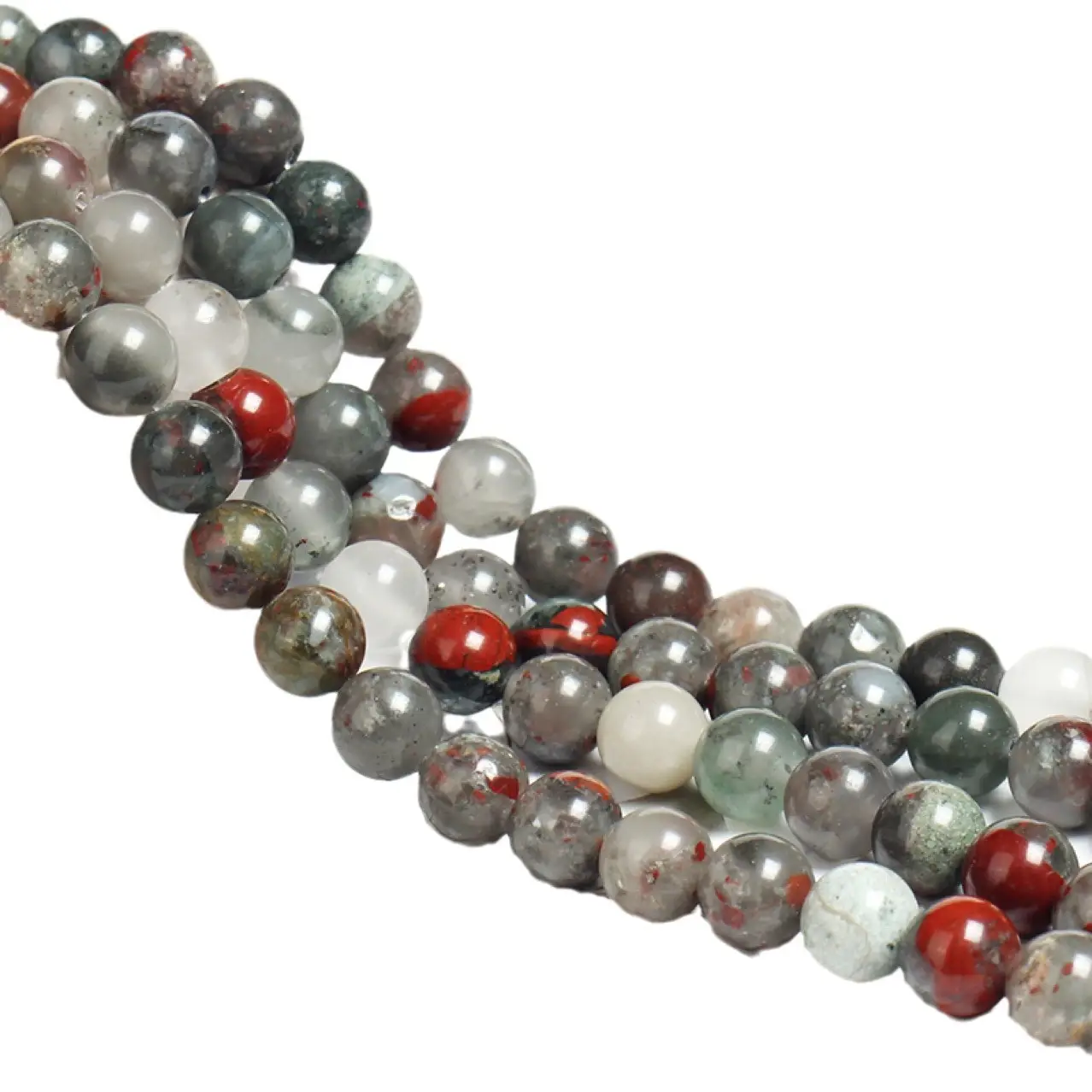 Natural African Blood Stone Round Beads Semi-Finished Accessories - Image 5