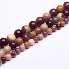 Natural African Blood Stone Round Beads Semi-Finished Accessories — feature 15