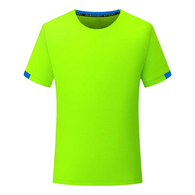 Men Grey Quick-Drying T-Shirt Short Sleeve Round Neck - Image 7