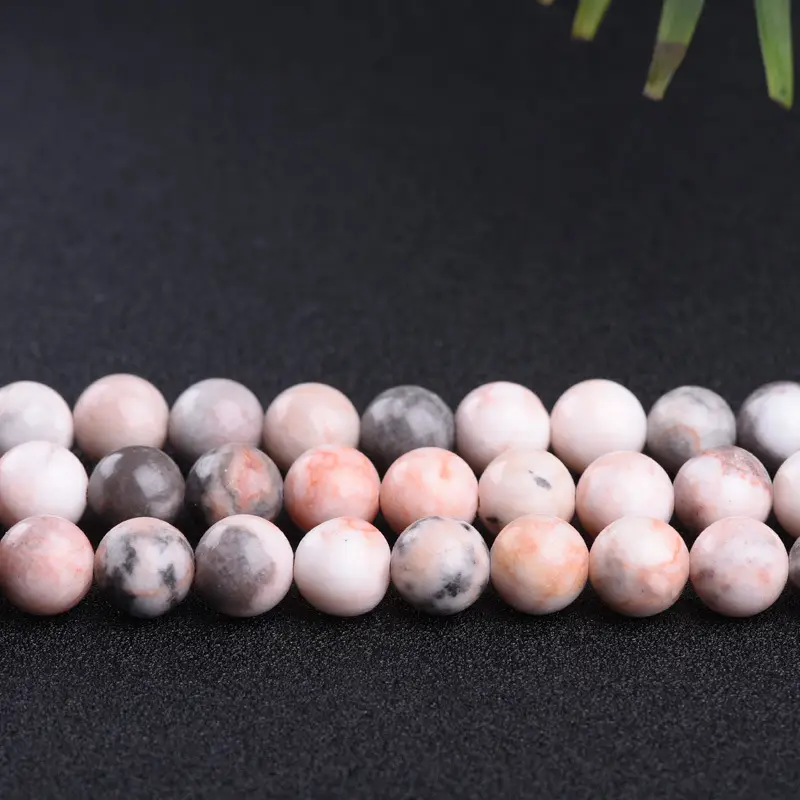 Pink Zebra Jasper Loose Beads Wholesale Cross Border - Image 6