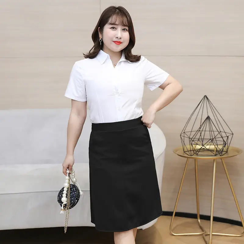 Women's Mid-Length Skirt A-Line Fat Weight - Image 5