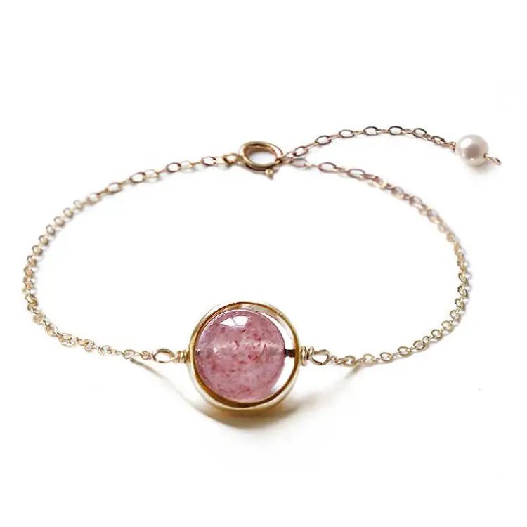 Aquamarine Crystal Amethyst Bracelet Women's High-End Jewelry