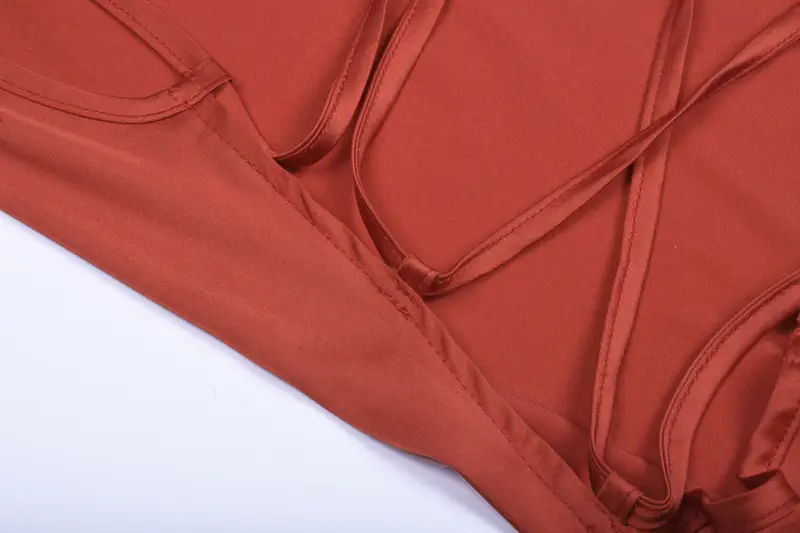 2024 Imitation Silk Halterneck Hip Skirt Dress Women — feature 18
