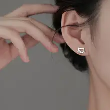 Double V Diamond Earrings for Women Silver — feature 6