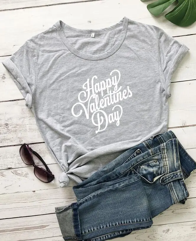 Red Valentine T-Shirt with "Happy Valentine's Day" Print - Image 3