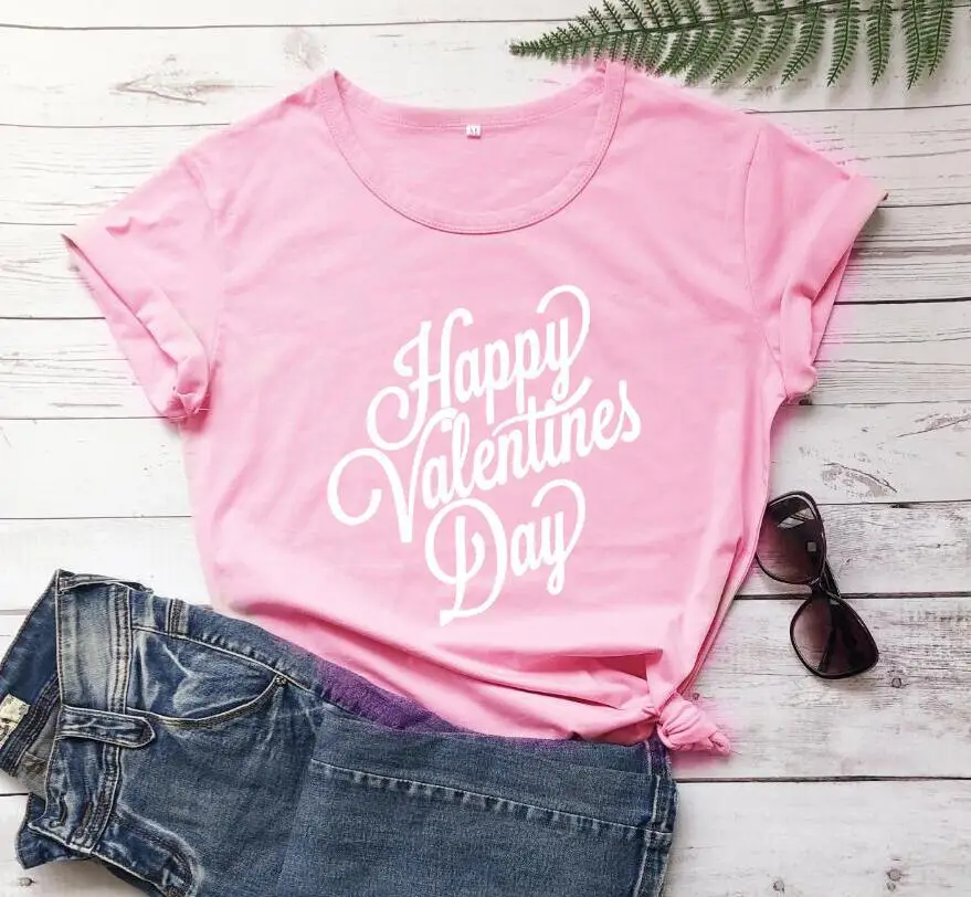 Red Valentine T-Shirt with "Happy Valentine's Day" Print - Image 4