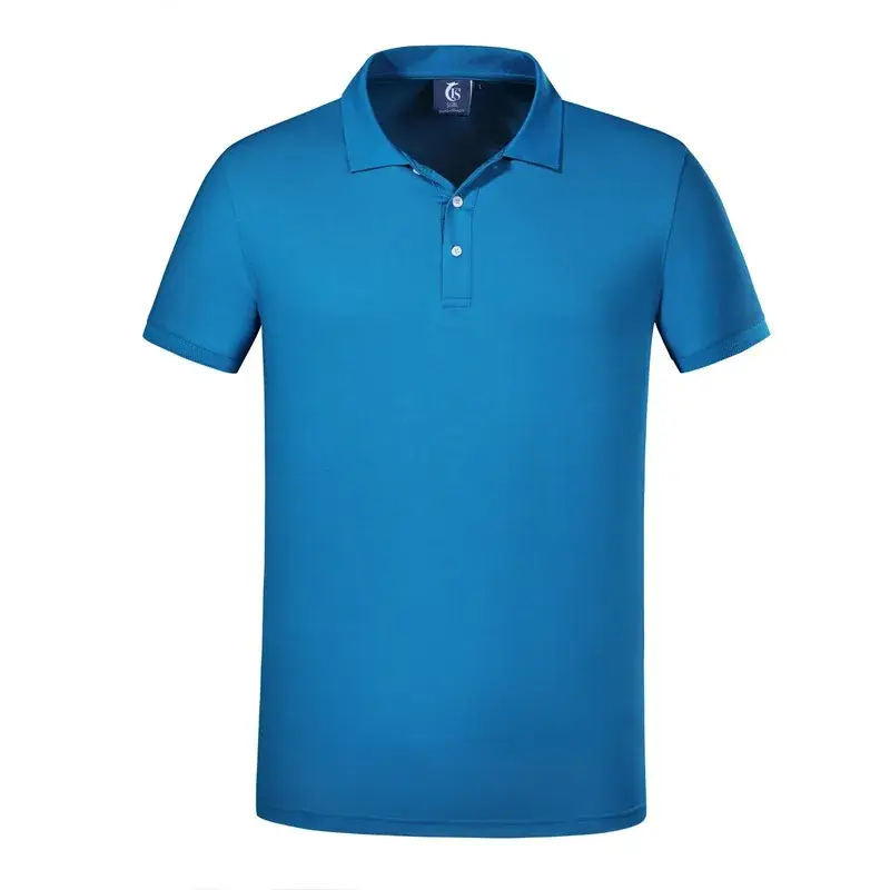 Men Cotton Polo Shirt Orange Button Collar - Image 7