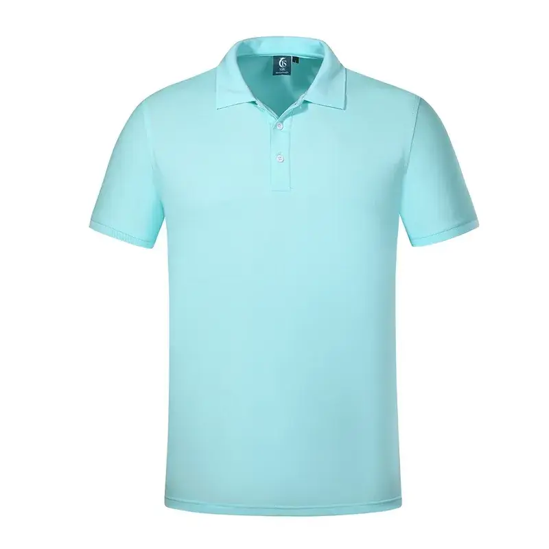 Men Cotton Polo Shirt Orange Button Collar - Image 5