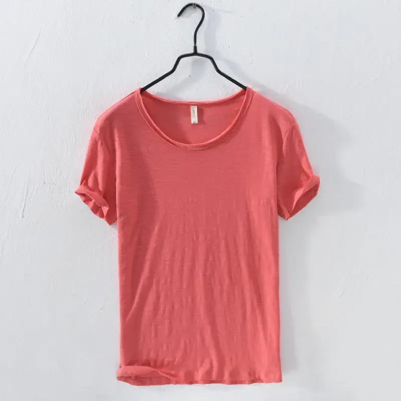 Men's Slim Fit Yellow Cotton T-Shirt Factory - Image 13