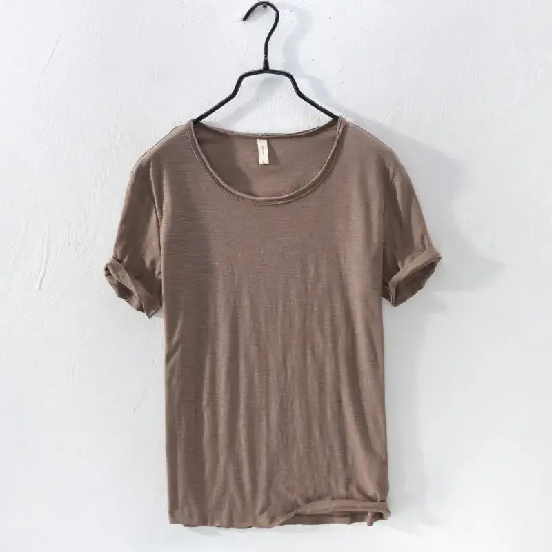 Men's Slim Fit Yellow Cotton T-Shirt Factory - Image 7