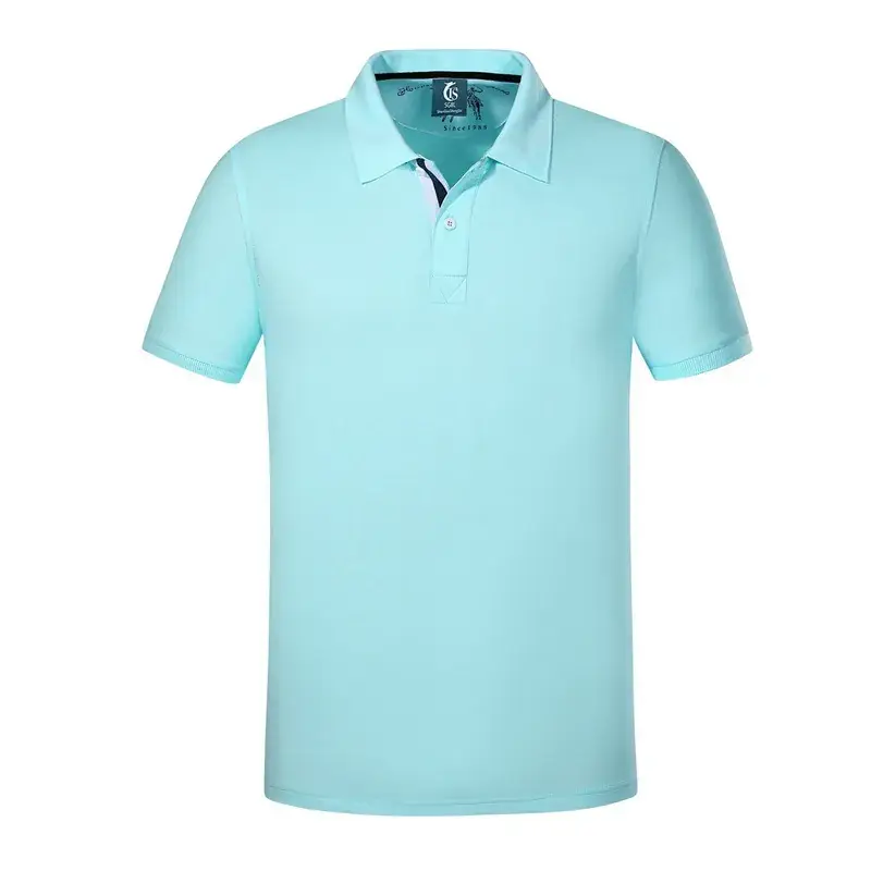 Men Yellow Polo Shirt Short Sleeve Lapel Cultural Design - Image 6