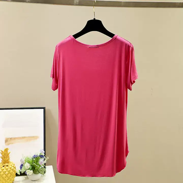 Women Korean Style Round Neck Candy Color T-Shirt — feature 21
