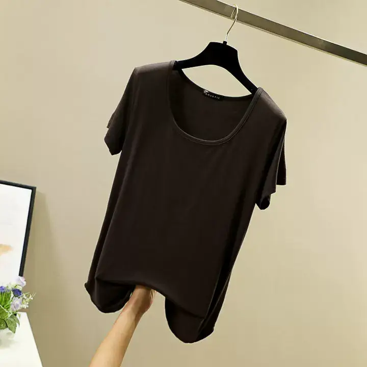 Women Korean Style Round Neck Candy Color T-Shirt — feature 25