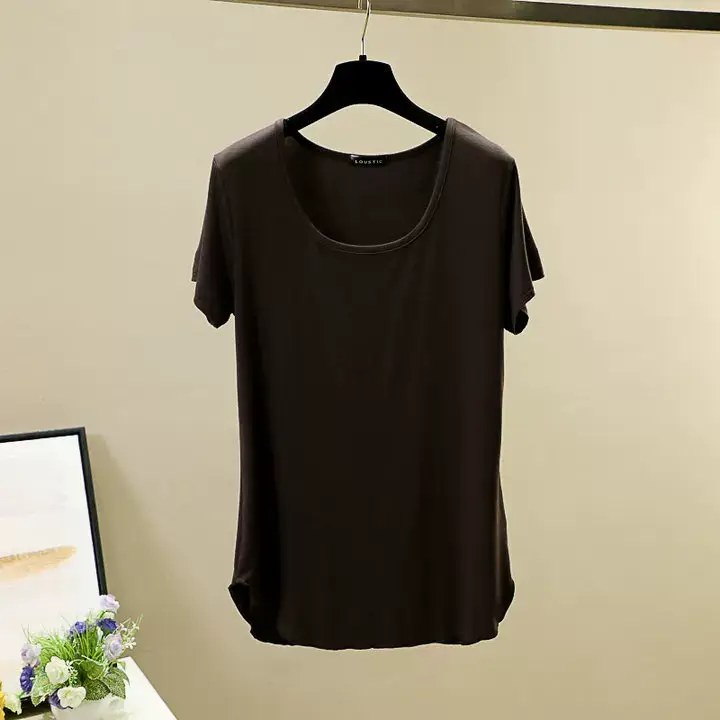 Women Korean Style Round Neck Candy Color T-Shirt — feature 27