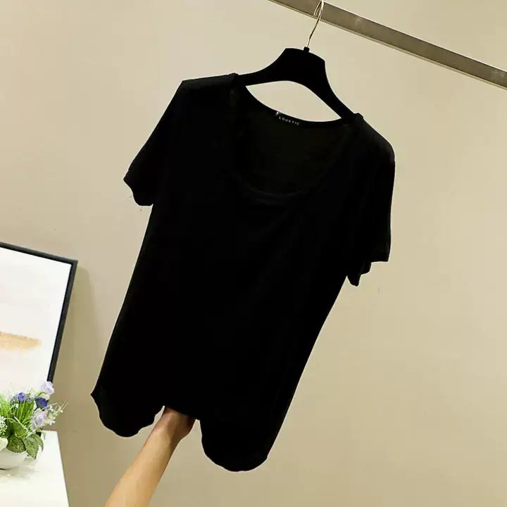 Women Korean Style Round Neck Candy Color T-Shirt — feature 29