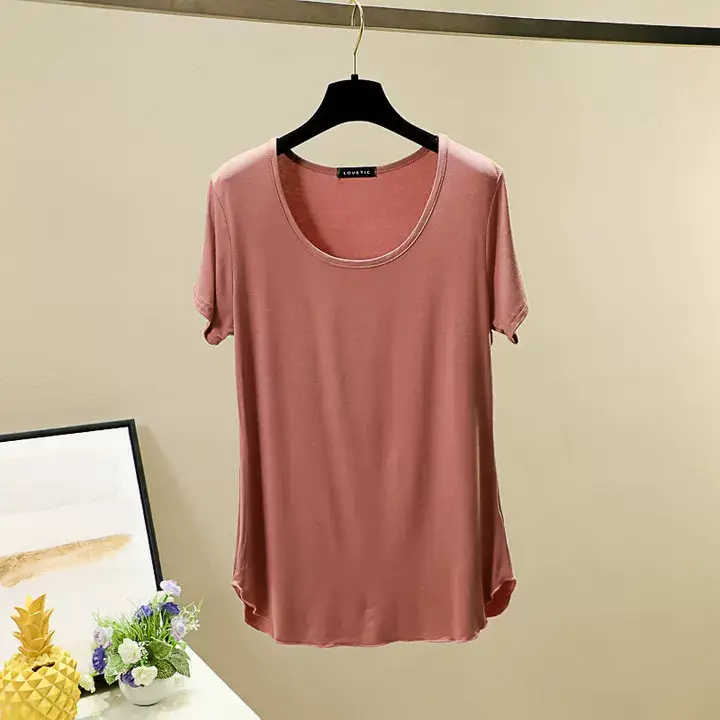 Women Korean Style Round Neck Candy Color T-Shirt — feature 30