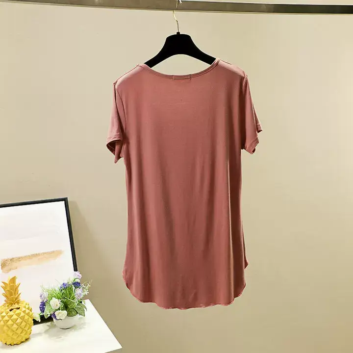 Women Korean Style Round Neck Candy Color T-Shirt — feature 34