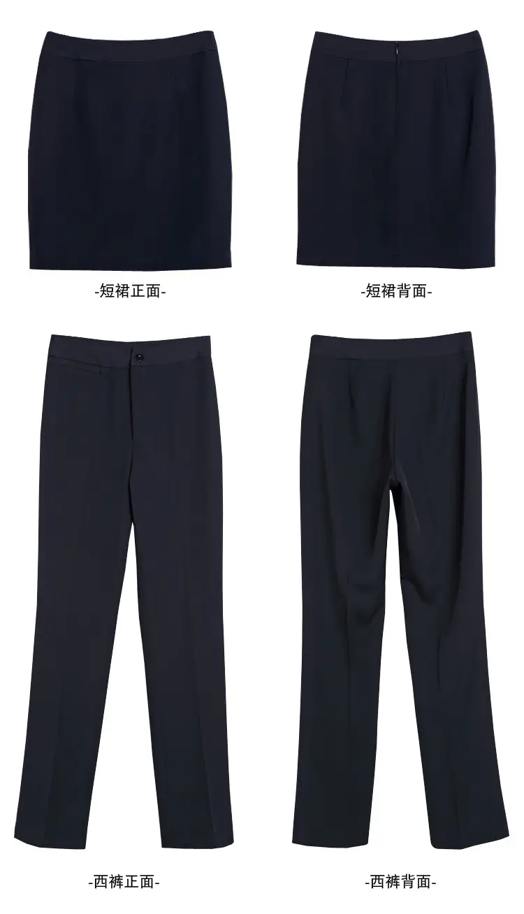 Korean Style Black Business Suit Women Middle Sleeve Two Piece — feature 8