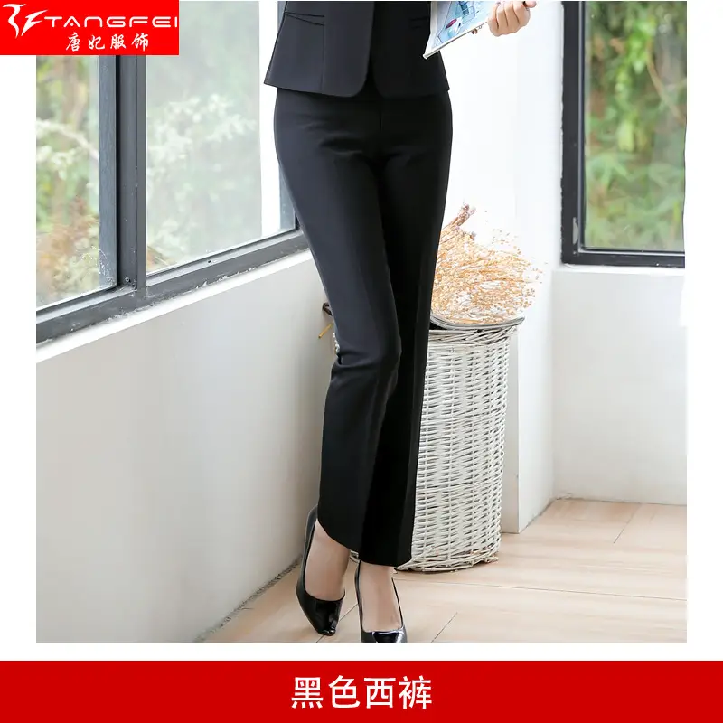 Korean Style Black Business Suit Women Middle Sleeve Two Piece - Image 7