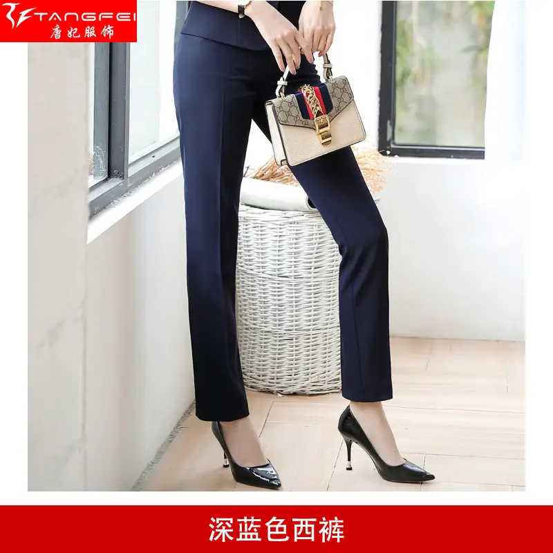 Korean Style Black Business Suit Women Middle Sleeve Two Piece - Image 8