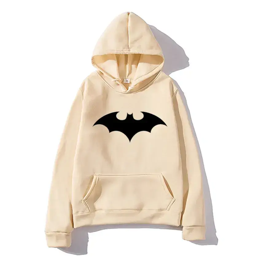 White Batman Printed Hooded Sweatshirt for Men Women - Image 17