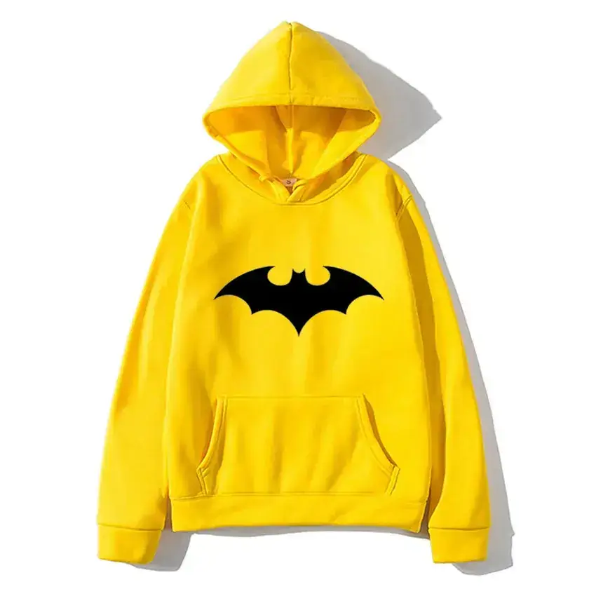 White Batman Printed Hooded Sweatshirt for Men Women - Image 18