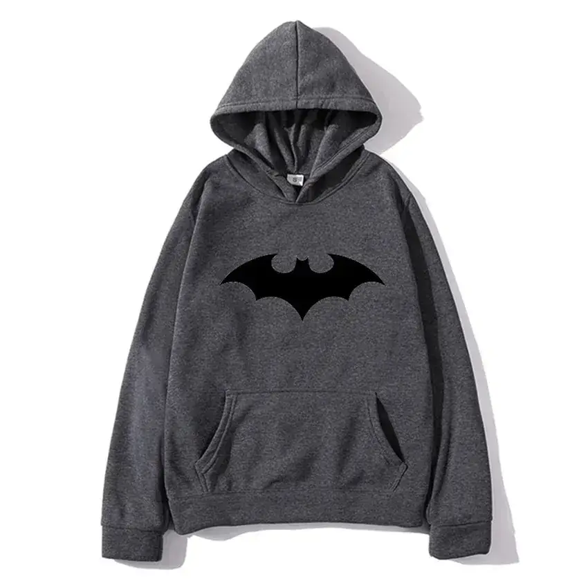 White Batman Printed Hooded Sweatshirt for Men Women - Image 20