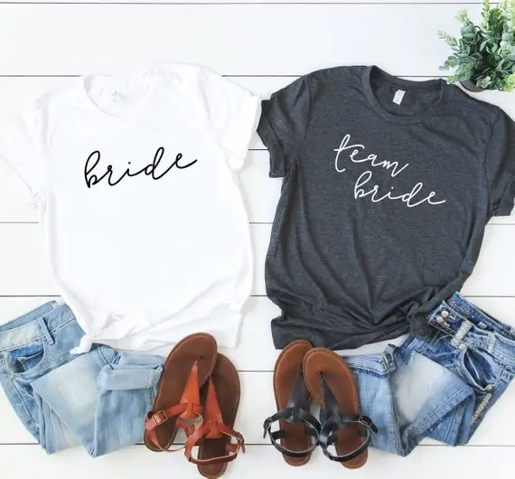 Bride Letter Short Sleeve T-Shirt White - Image 3
