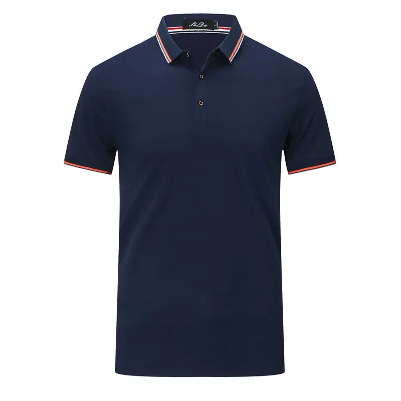Men Red Polo T-Shirt with Red Trim - Image 12