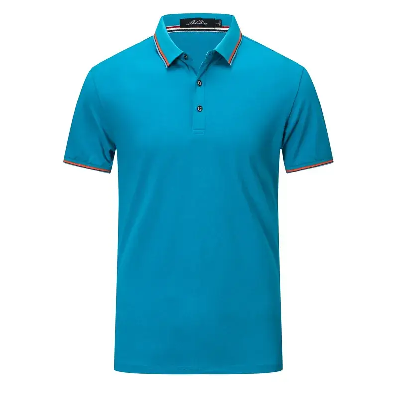 Men Red Polo T-Shirt with Red Trim - Image 6