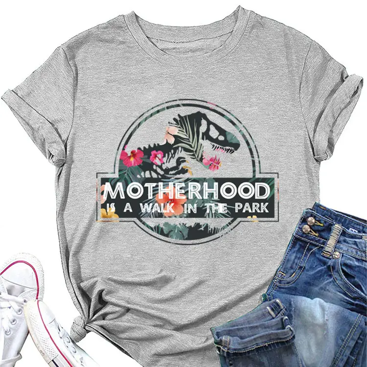 MOTHERHOOD T-Shirt Maroon Walk in Park Graphic - Image 26