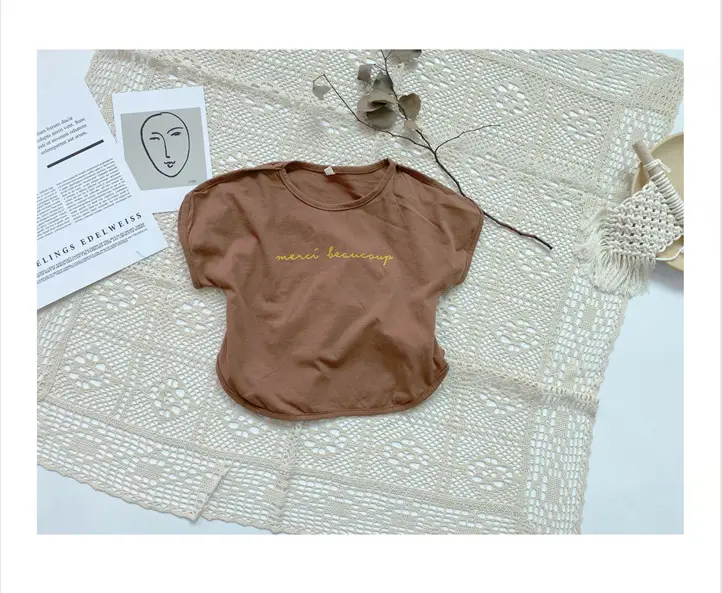 2024 Summer Kids T-Shirts Korean Printed Round Neck — feature 16
