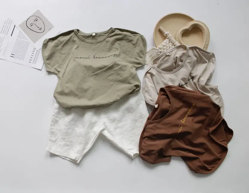 2024 Summer Kids T-Shirts Korean Printed Round Neck — feature 8