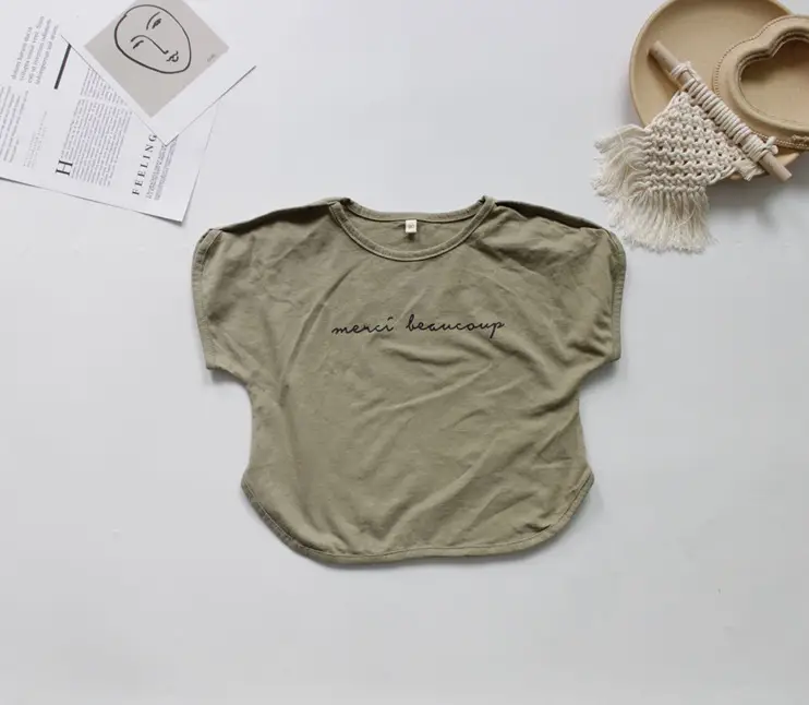 2024 Summer Kids T-Shirts Korean Printed Round Neck — feature 9