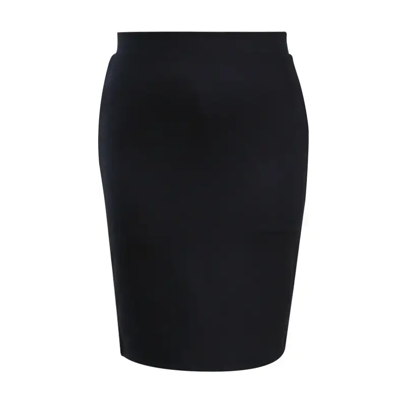 Black High Waist Stretch Skirt Plus Size Fat MM200 - Image 10