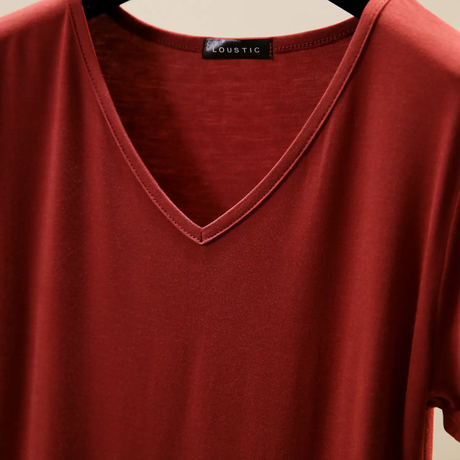 Black V-Neck Loose T-Shirt for Women Plus Size - Image 13