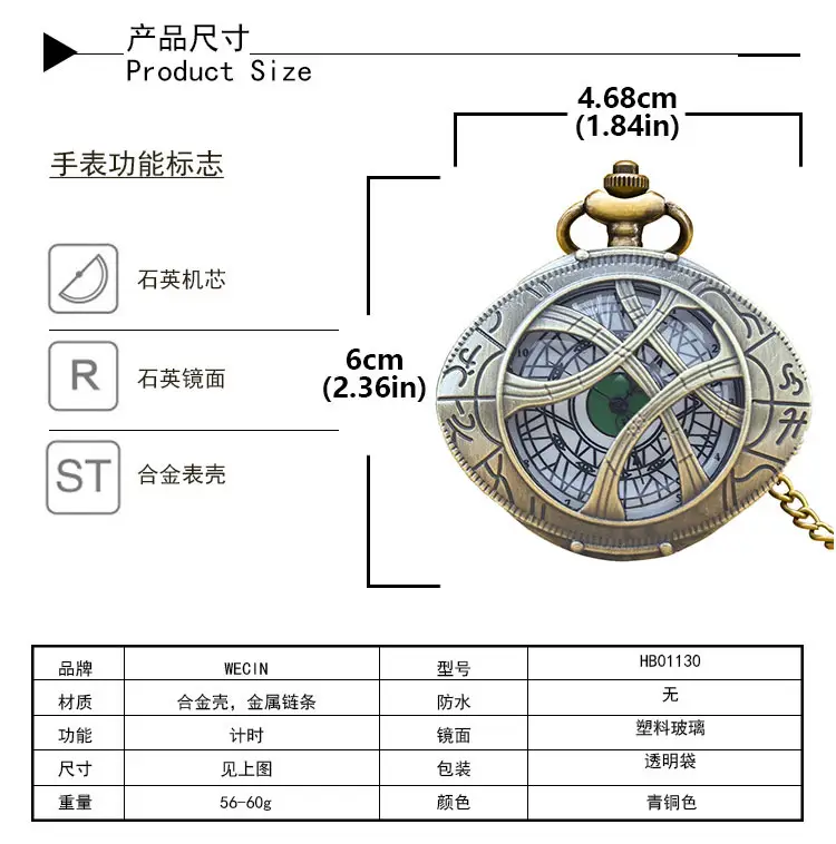 Dr. Qiyi Ago Moto's Eye Antique Pocket Watch Set — feature 8