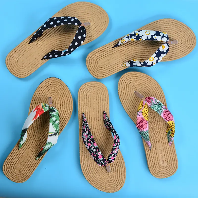Slippers for Women, Flip-Flops for Women, New Casual Summer Cotton and Linen Fashionable Beach Flats Soles, Eva Non-Slip Beach - Image 11