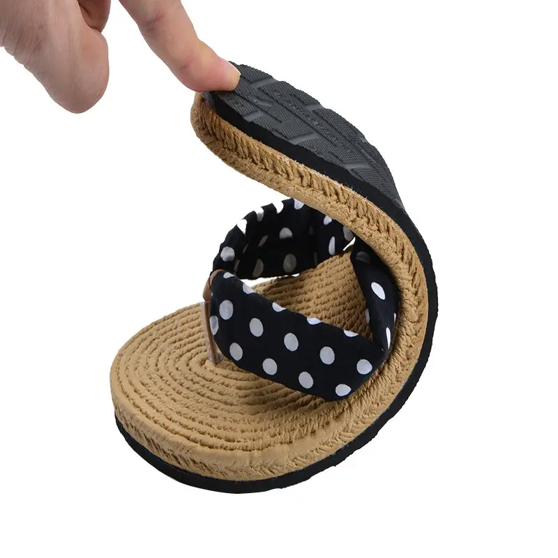 Slippers for Women, Flip-Flops for Women, New Casual Summer Cotton and Linen Fashionable Beach Flats Soles, Eva Non-Slip Beach - Image 12