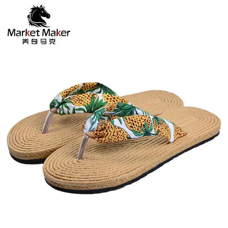 Slippers for Women, Flip-Flops for Women, New Casual Summer Cotton and Linen Fashionable Beach Flats Soles, Eva Non-Slip Beach - Image 5