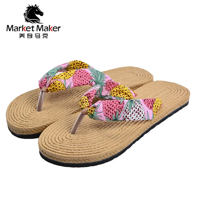 Slippers for Women, Flip-Flops for Women, New Casual Summer Cotton and Linen Fashionable Beach Flats Soles, Eva Non-Slip Beach - Image 6