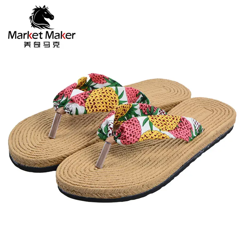 Slippers for Women, Flip-Flops for Women, New Casual Summer Cotton and Linen Fashionable Beach Flats Soles, Eva Non-Slip Beach - Image 7
