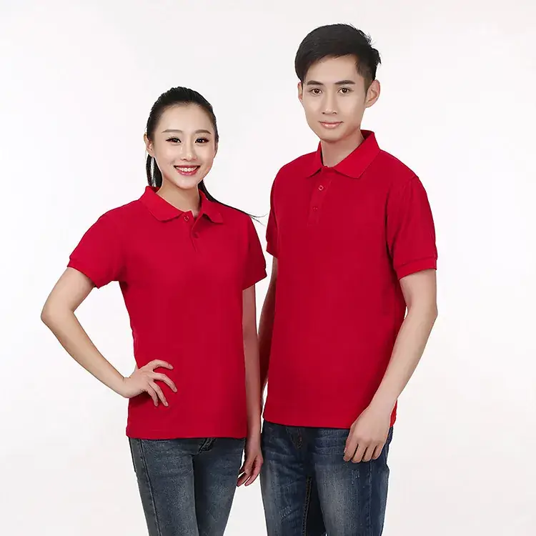 Men Blue Pique Polo Shirt Short Sleeve Lapel