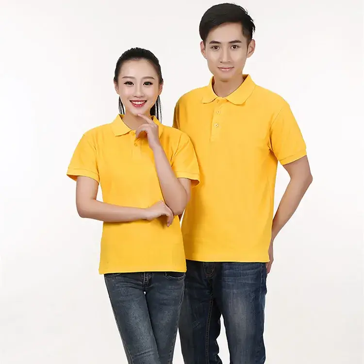 Men Blue Pique Polo Shirt Short Sleeve Lapel