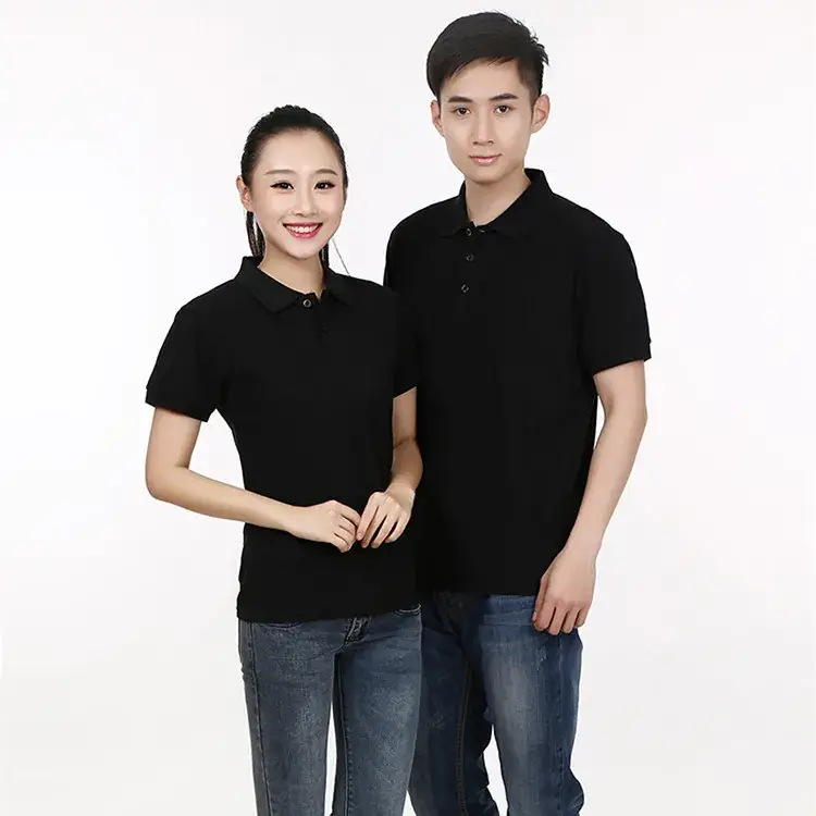Men Blue Pique Polo Shirt Short Sleeve Lapel