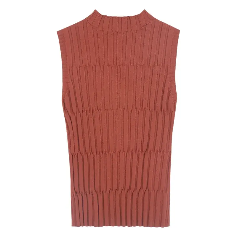 Green Slim Fit Vest Top for Women Sleeveless