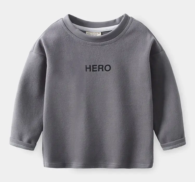 2023 Long-Sleeve Letter Printed T-Shirt for Boys Olive Green - Image 9