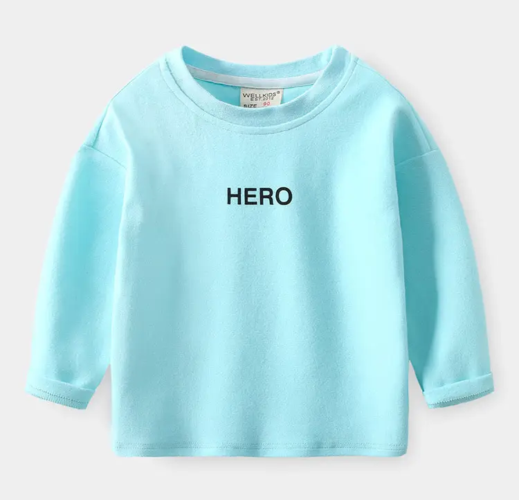 2023 Long-Sleeve Letter Printed T-Shirt for Boys Olive Green - Image 10