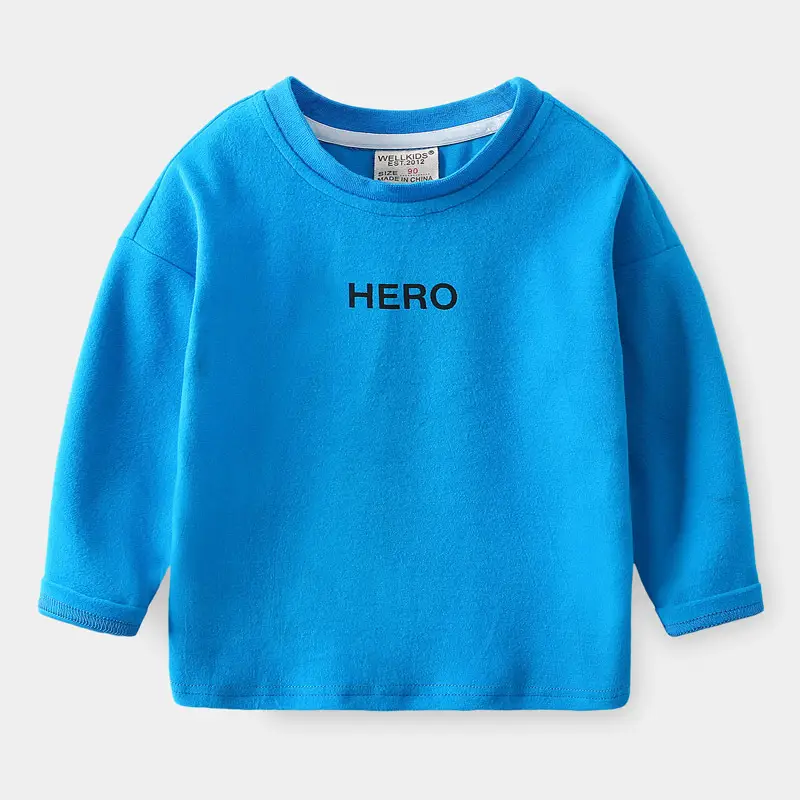 2023 Long-Sleeve Letter Printed T-Shirt for Boys Olive Green - Image 4