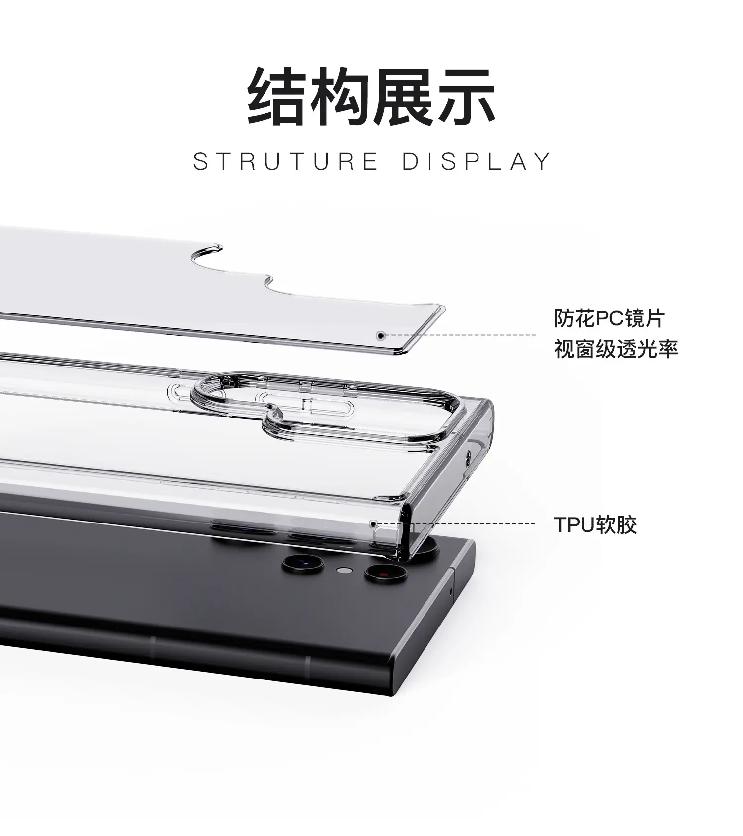 Transparent TPU Phone Case for Samsung S23 Ultra Anti-Fall Protection - Image 4